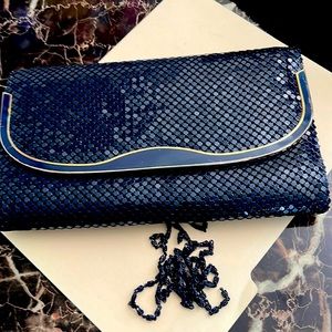 Royal blue beaded bag